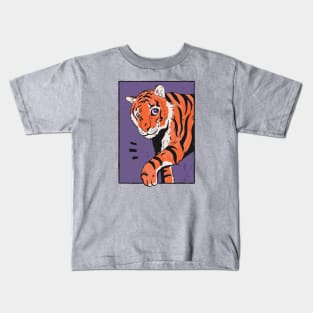 Cute Tiger Cub Vintage Illustration Kids T-Shirt